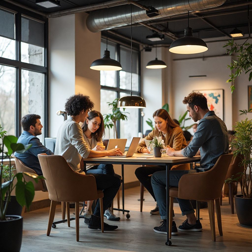 People collaborating on project